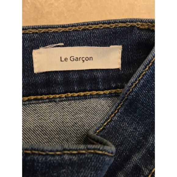 Frame Le Garcon Straight Leg Stretch Jeans, Lupine Grind, Size 26 - Picture 4 of 9